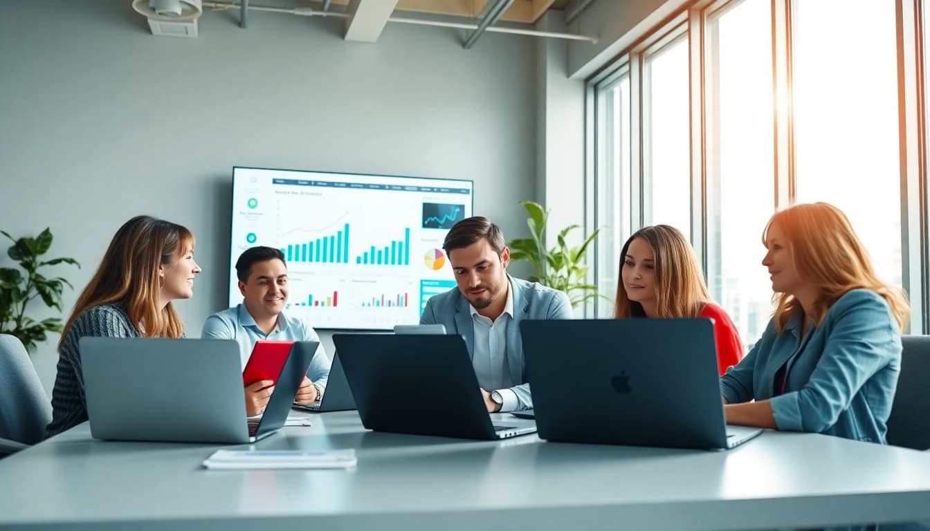 SEO Agency Clearwater experts collaborating in a bright office environment.