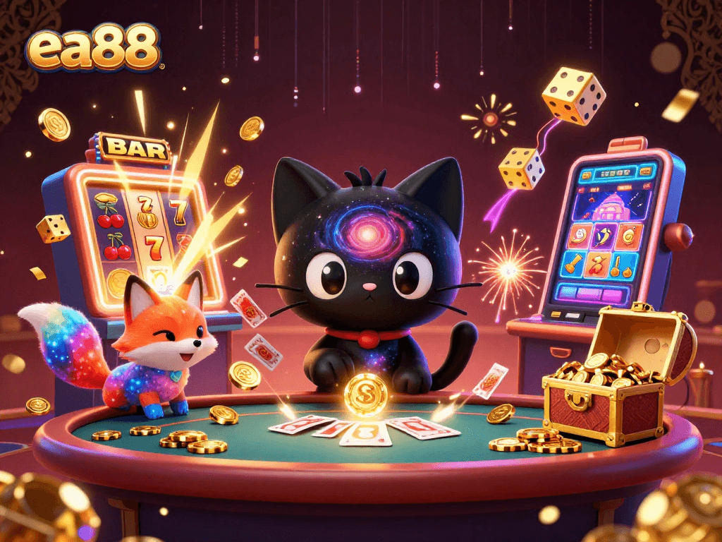 Engage with exhilarating games at ea88, where vibrant action meets thrilling jackpot excitement in a cosmic casino.