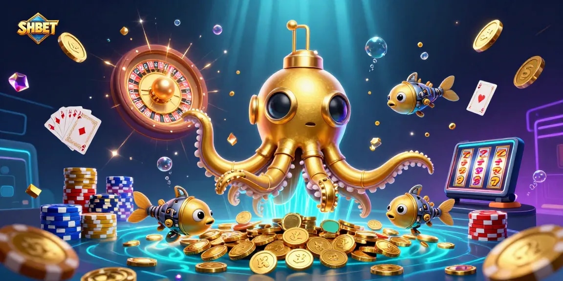 Spin the 3D roulette wheel and uncover rewards with SHBET's vibrant casino scene.