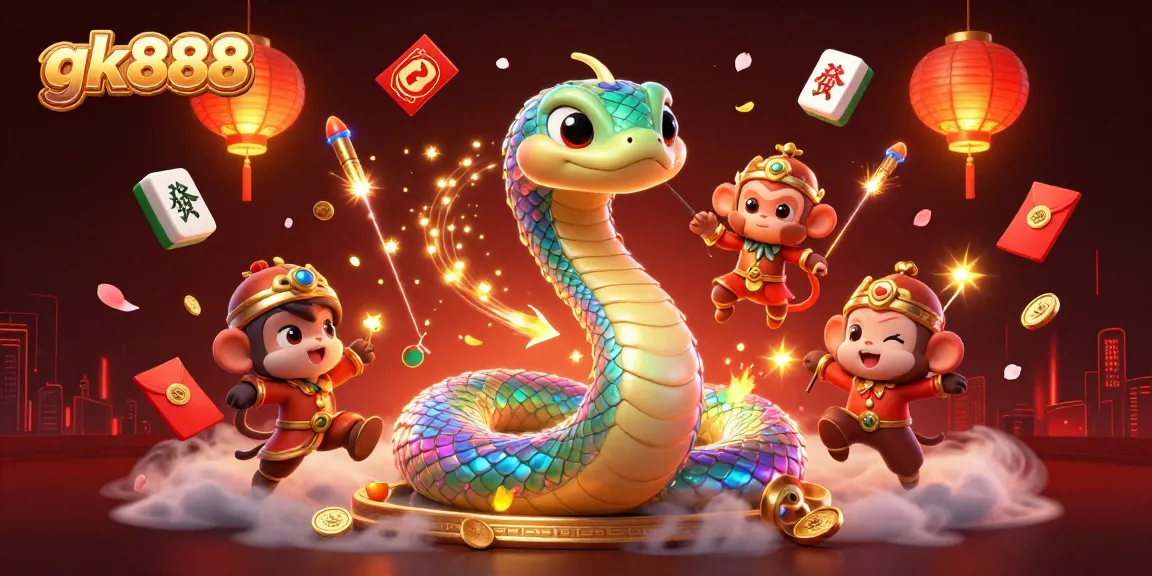 Experience thrilling gameplay with gk888, featuring a vibrant 3D casino scene bursting with energy.